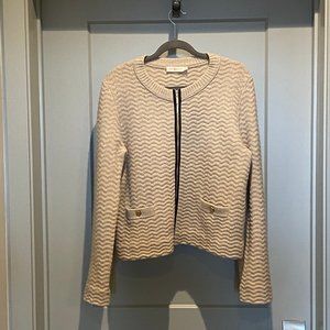Tory Burch sweater with leather elbows